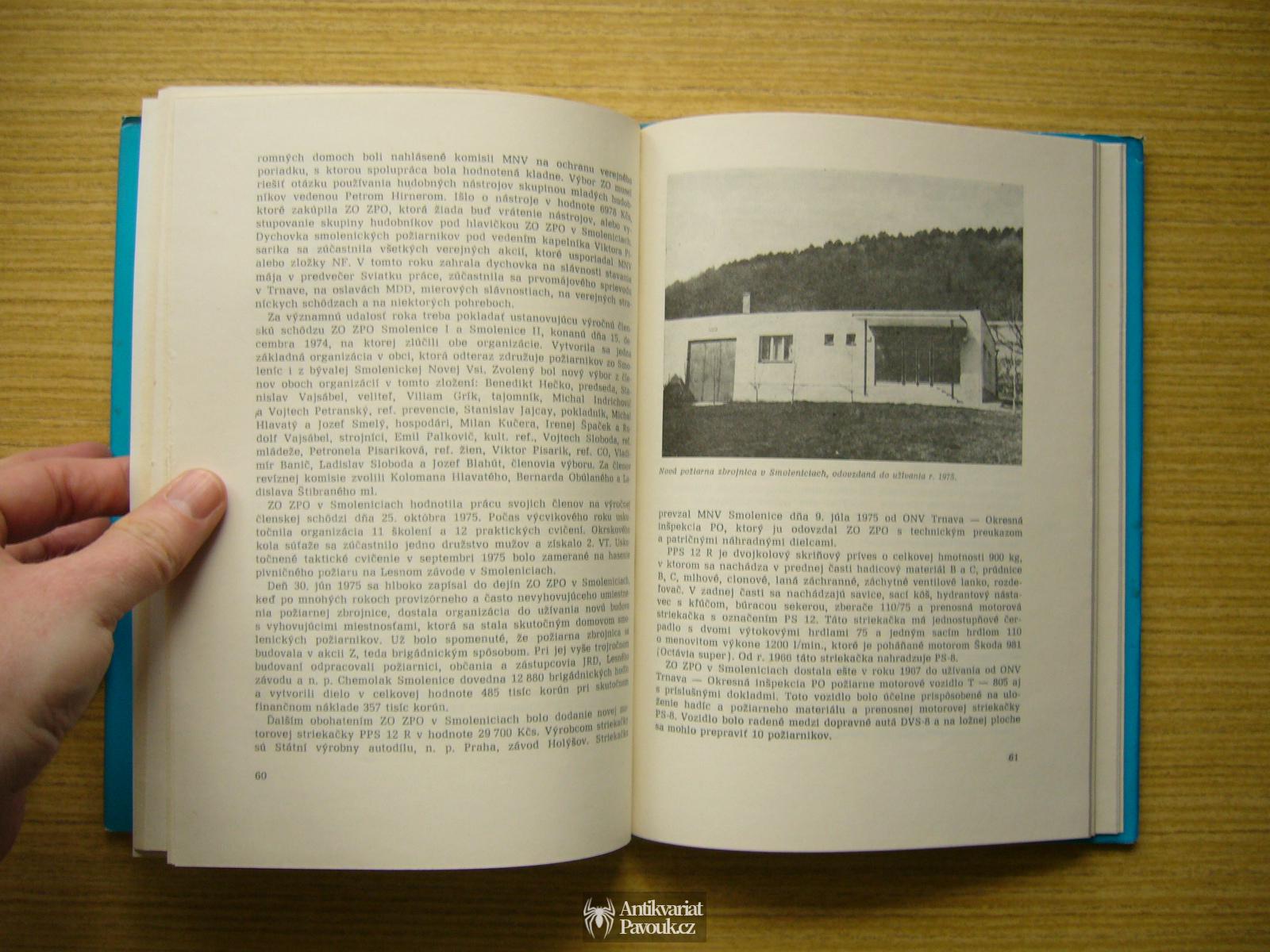 Štefan Jastrabík, Viliam Jurovatý - Sto rokov dobrovolnej poziarnej ochrany ve Smoleniciach | 1986, slovensky