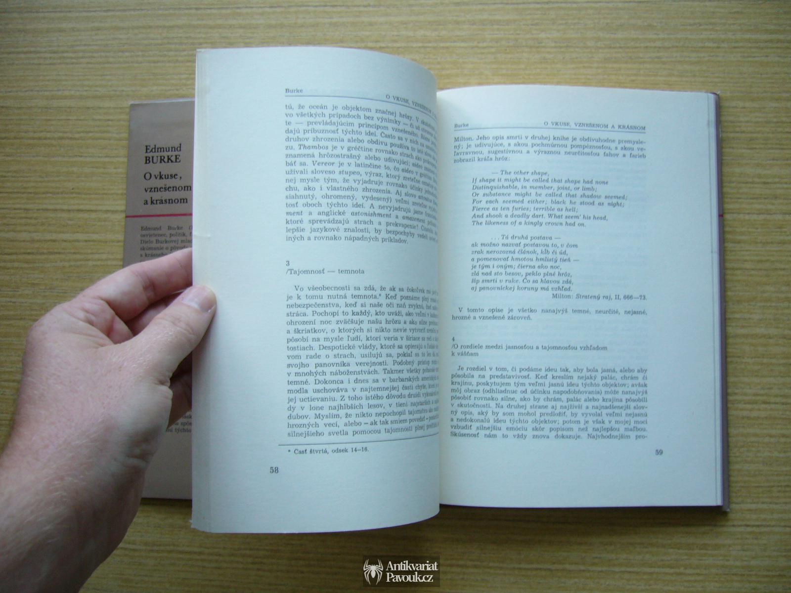 Edmund Burke - O vkuse, vznešenom a krásnom | 1981, slovensky